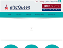 Tablet Screenshot of macqueenair.com